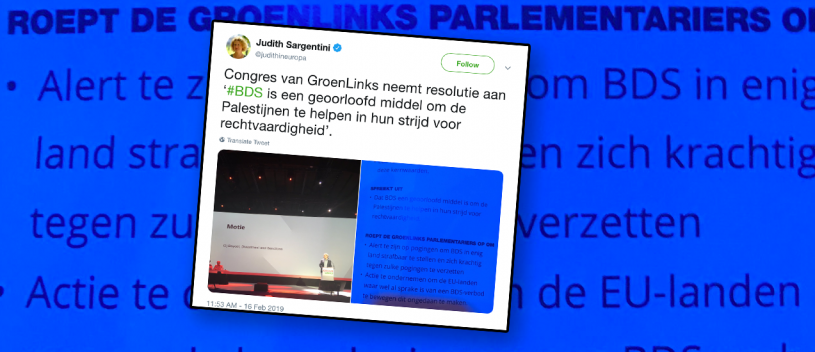 GroenLinks moet afstand nemen van antisemitische haatclub BDS